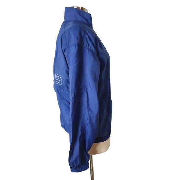 Nike Women's Vintage 90's Jacket Large Navy Blue White Tag Zip Track Windbreaker - Picture 3 of 7